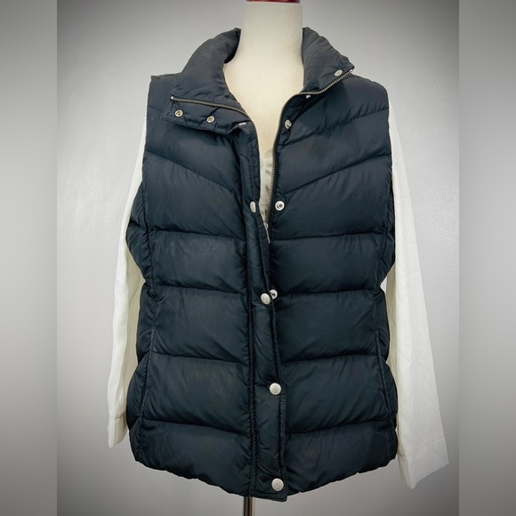 J. Crew Black Down Puffer Vest